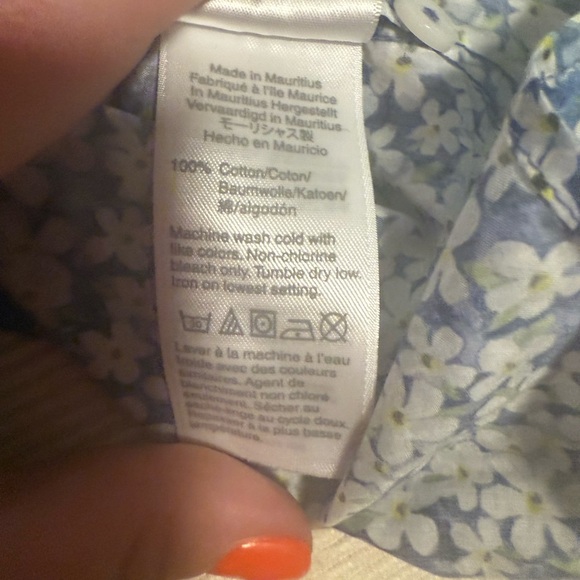 J. Crew Blue and White Casual Button Down Shirt Medium - Picture 5 of 8